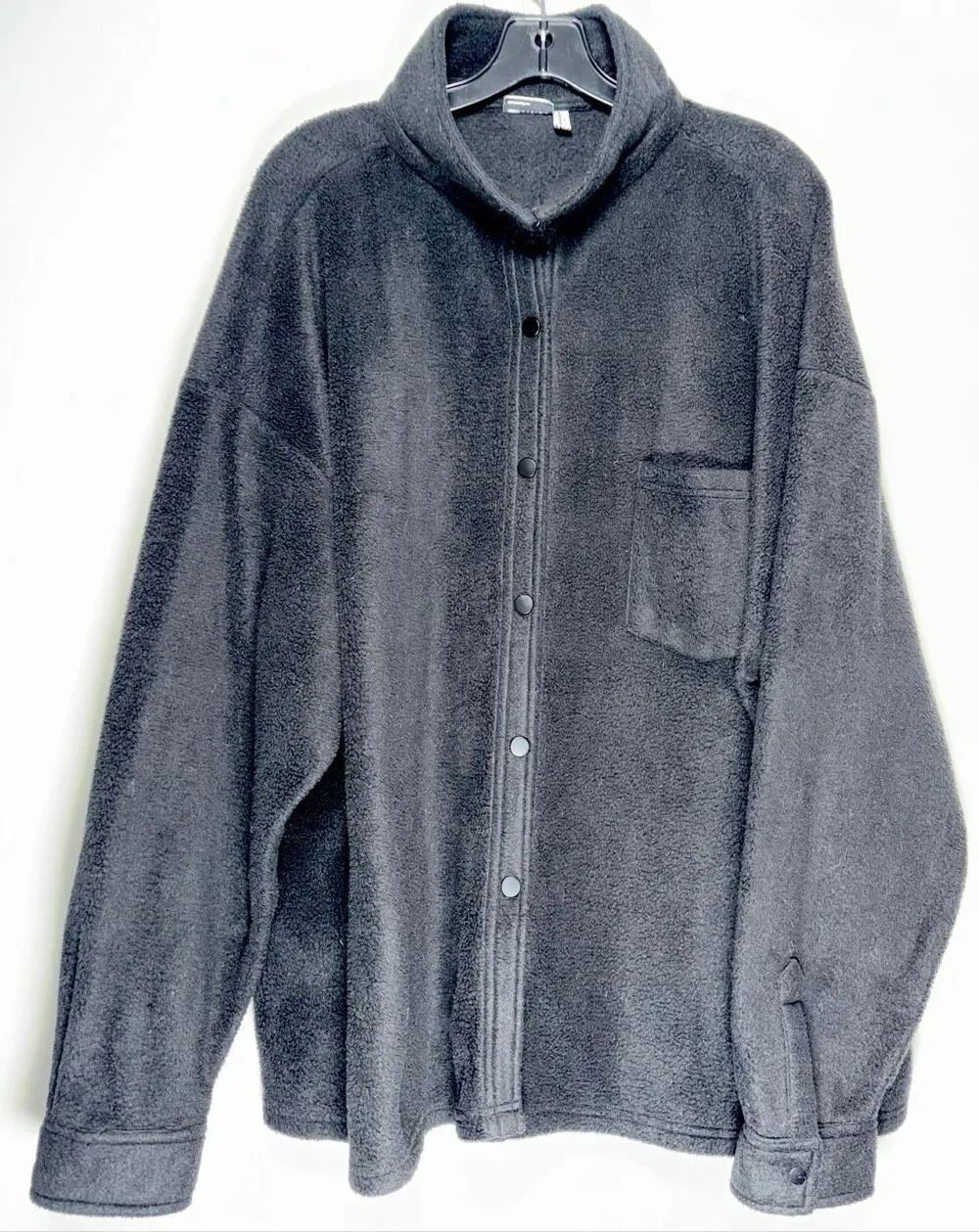 ASOS Curve black Sherpa Shacket size 16